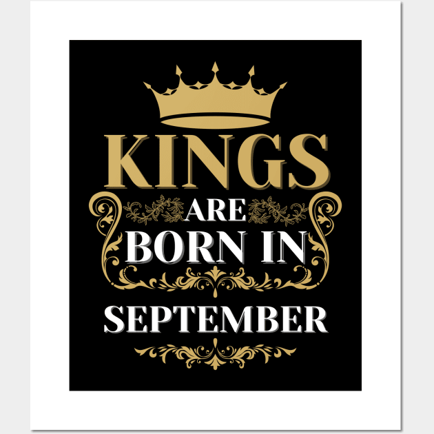 kings are born in september Wall Art by Toywuzhere